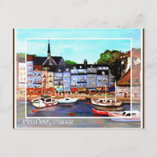 Honfleur, France Painting Postcard
