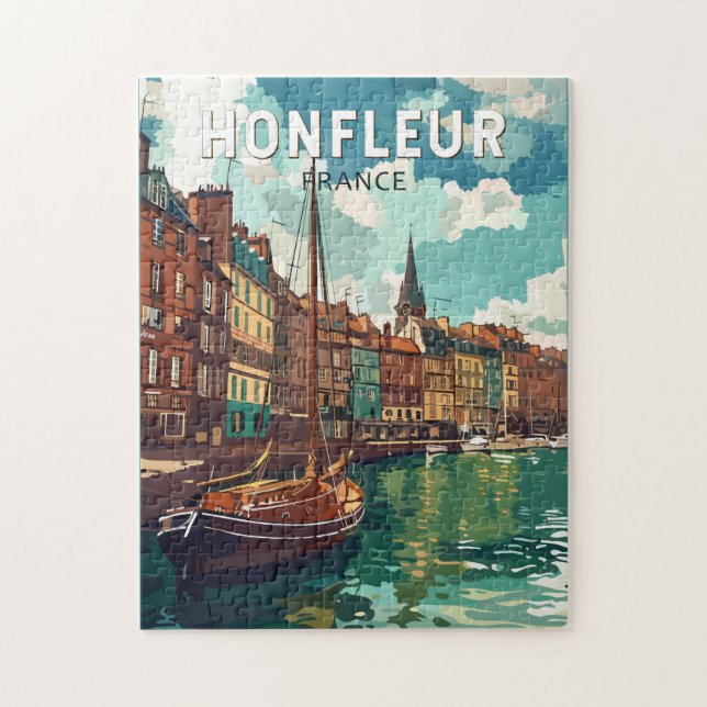 Honfleur France Travel Art Vintage Jigsaw Puzzle (Vertical)