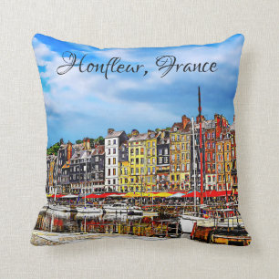 Honfleur harbour in Normandy, France. Cushion