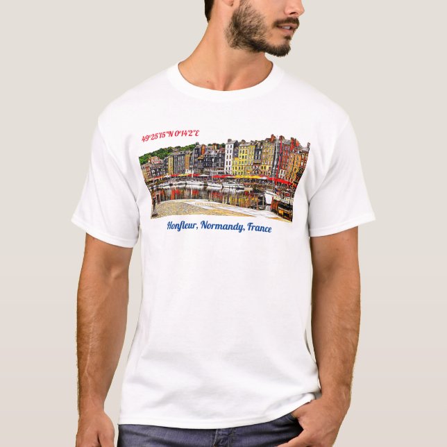 Honfleur harbour in Normandy, France. T-Shirt (Front)