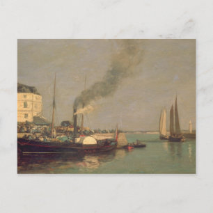 Honfleur. La Jetee, 1854-57 (oil on panel) Postcard