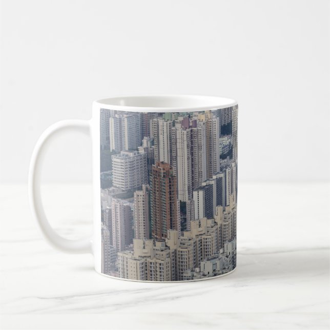 Hong Kong Apartment Building Pattern Coffee Mug (Left)