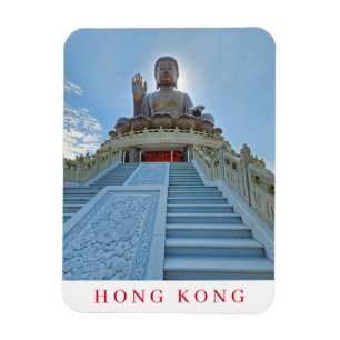 Hong Kong Big Buddha view fridge magnet