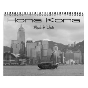 hong kong black & white 2026  calendar