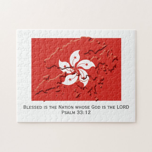 HONG KONG | Blessed Nation | HONG KONGER FLAG Jigsaw Puzzle (Horizontal)