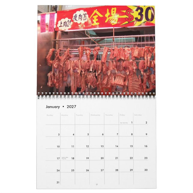 Hong Kong Calendar, Travel Calendar China (Jan 2027)