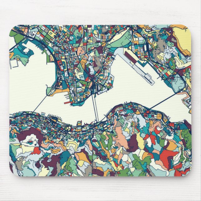 Hong Kong, China Map Mouse Pad (Front)