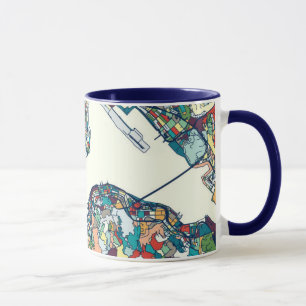 Hong Kong, China Map Mug