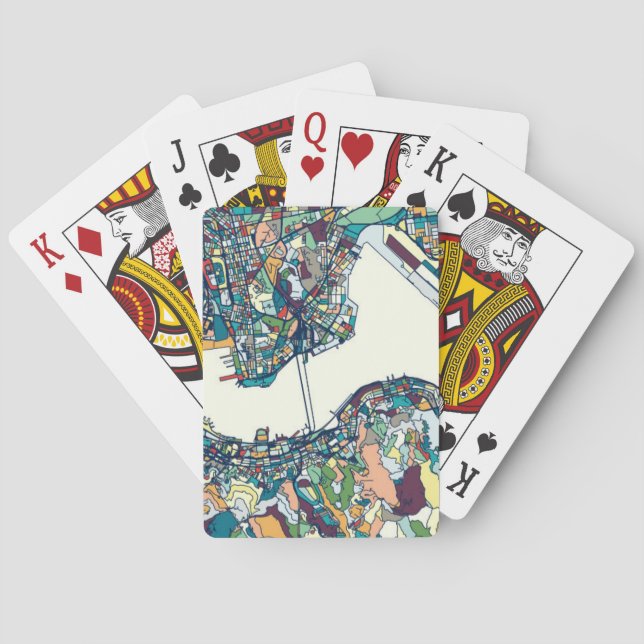 Hong Kong, China Map Playing Cards (Back)