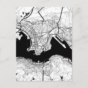 Hong Kong China Map Postcard