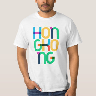 Hong Kong China Pop Art Letters T-Shirt
