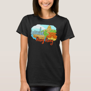 Hong Kong City China souvenir  for men women 2 T-Shirt