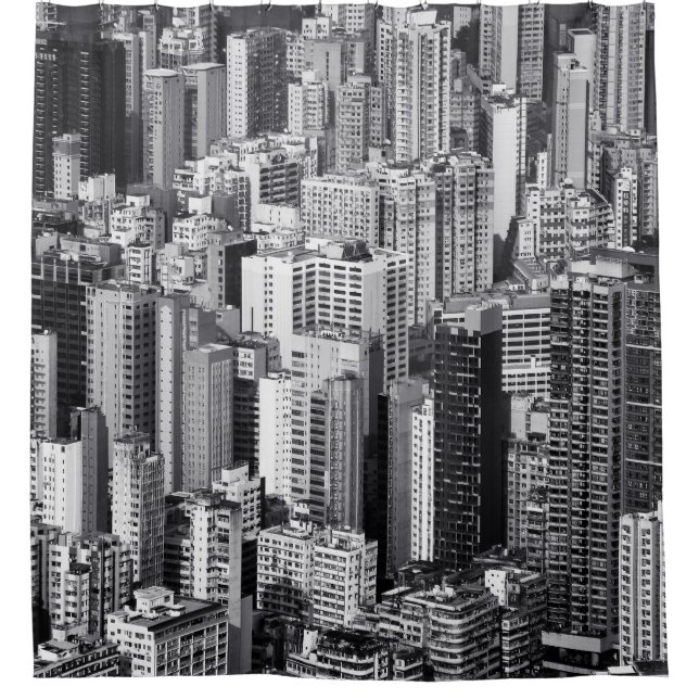 Hong Kong Cityscape: Urban Scene 2015 Shower Curtain (Front)