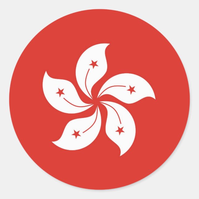 Hong Kong Classic Round Sticker (Front)