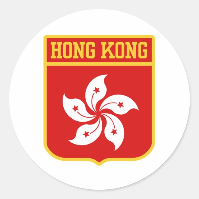 Hong Kong Coat of arms Classic Round Sticker (Front)