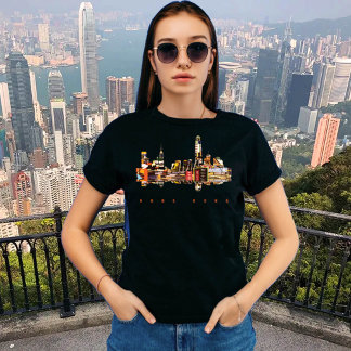 Hong Kong Colourful Silhouette T-Shirt