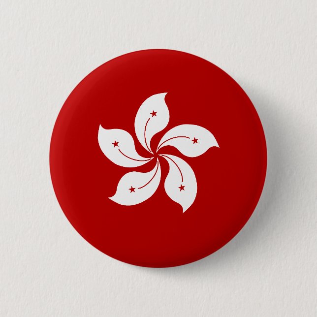 Hong Kong Flag 6 Cm Round Badge (Front)