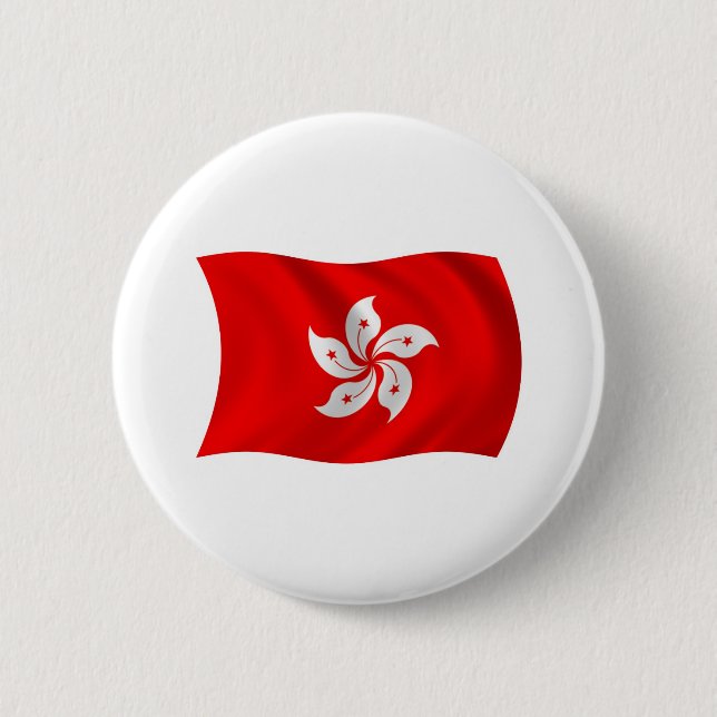 Hong Kong Flag Button (Front)