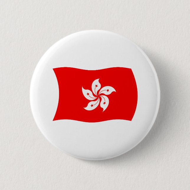 Hong Kong Flag Button (Front)