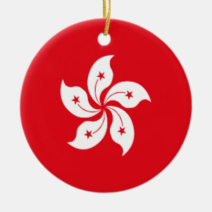Hong Kong flag Ceramic Ornament