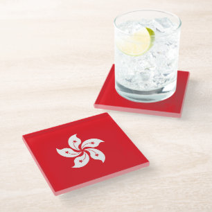 Hong Kong flag Glass Coaster