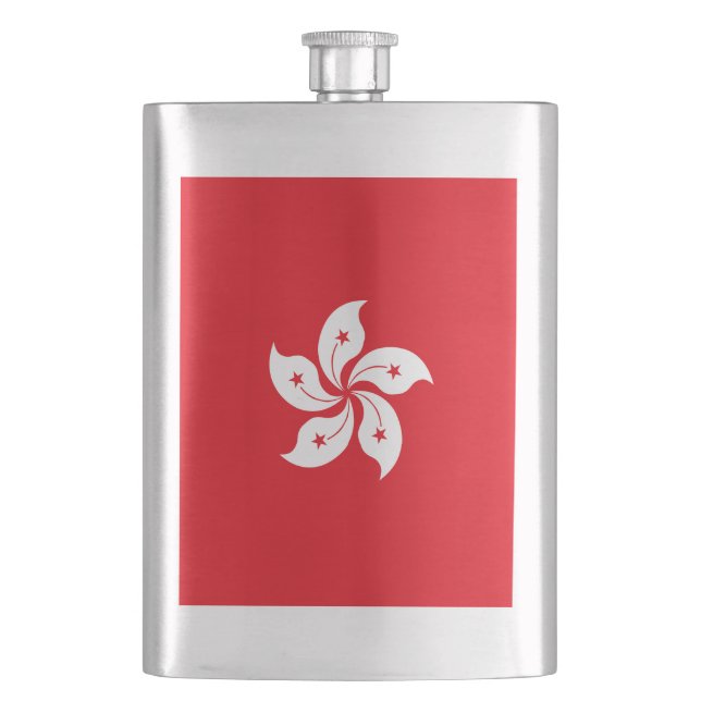 Hong Kong flag Hip Flask (Front)