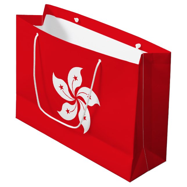 Hong Kong flag Large Gift Bag (Front Angled)