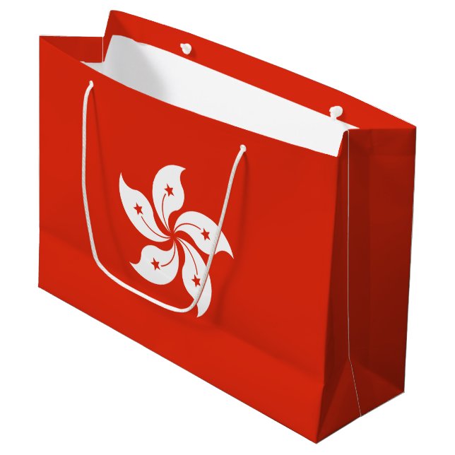 Hong Kong Flag Large Gift Bag (Front Angled)