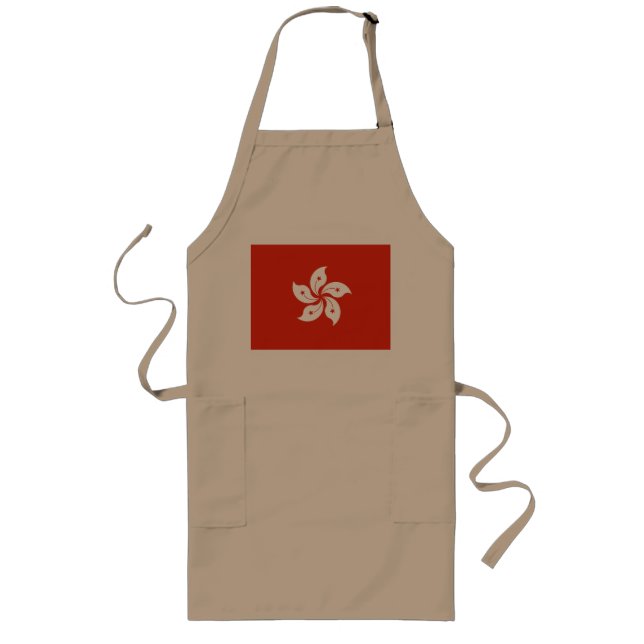 Hong Kong Flag Long Apron (Front)