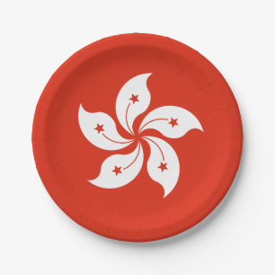 Hong Kong Flag Paper Plate