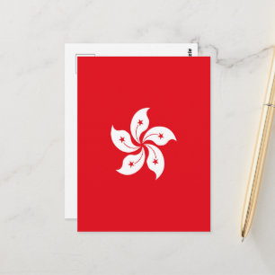 Hong Kong flag Postcard