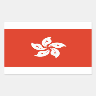 Hong Kong Flag Rectangular Sticker