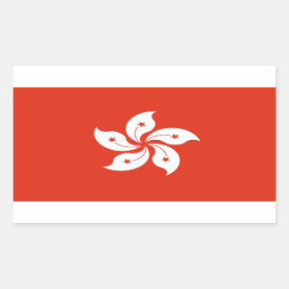 Hong Kong Flag Rectangular Sticker