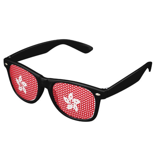 Hong Kong flag Retro Sunglasses (Angled)
