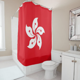 Hong Kong flag Shower Curtain