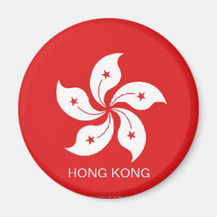 Hong Kong flag souvenir magnet