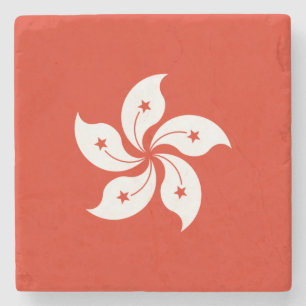 Hong Kong Flag Stone Coaster