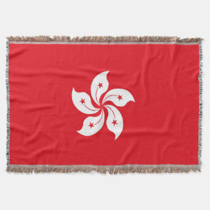 Hong Kong flag Throw Blanket