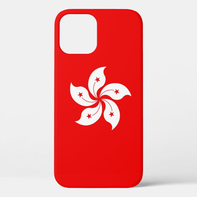 Hong Kong Flag White Orchid Symbol Case-Mate iPhone Case (Back)