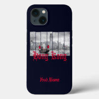 Hong Kong harbour skyline vintage china souvenir