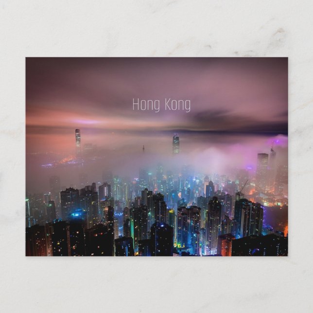 Hong Kong haze Postcard (Front)