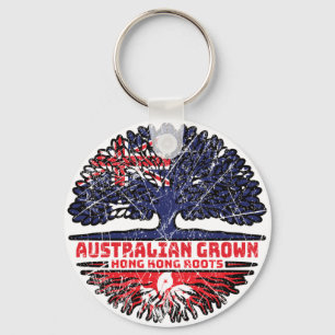 Hong Kong Hongkong Australian Australia Tree Roots Key Ring