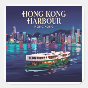 Hong Kong Keepsake Square Sticker