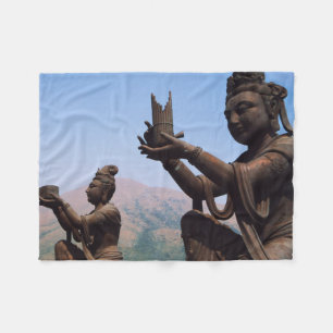 Hong Kong, Lantau Island, Po Lin Monastery Fleece Blanket