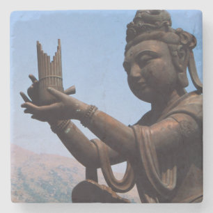 Hong Kong, Lantau Island, Po Lin Monastery Stone Coaster