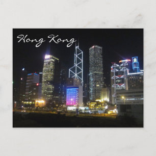 hong kong lights postcard