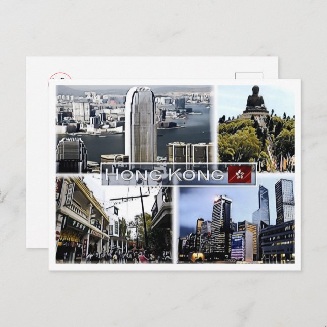 Hong Kong - Mosaic - Postcard (Front/Back)
