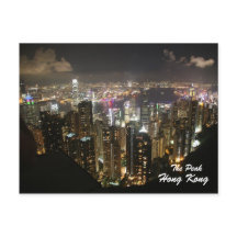 Hong Kong Night Scene, The Peak, Postcard