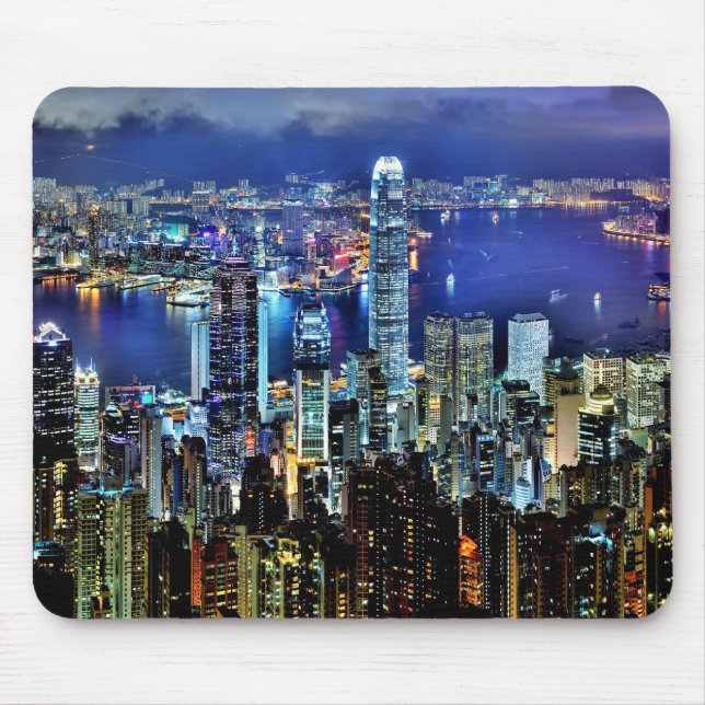 Hong Kong night skyline Mouse Pad (Front)