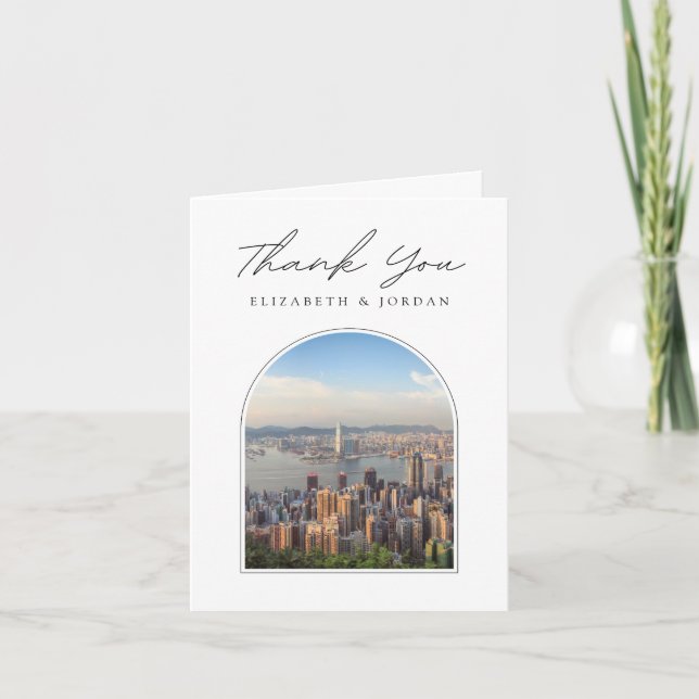 Hong Kong Photo Blank Thank You Card (Front)